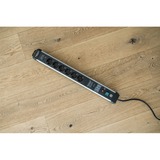Brennenstuhl Premium-Protect-Line ciabatta 6 prese Nero/Argento