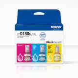 Brother BTD180CLVAL ricarica di inchiostro per stampante Originale Originale, Ciano, Magenta, Giallo, Brother, DCP-T580DW, DCP-T583DW, DCP-T780DW, 5000 pagine, 3 pz