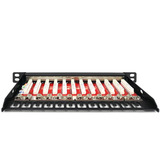 Digitus Pannello patch slim 10", 12 porte, Cat.6a, Patch Panel Nero