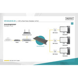Digitus Pannello patch slim 10", 12 porte, Cat.6a, Patch Panel Nero