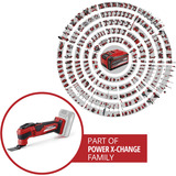 EINHELL VARRITO Nero, Rosso 20000 OPM, Strumento multi funzione rosso/Nero, Smerigliatura, Levigare, Nero, Rosso, 20000 OPM, 11000 OPM, 3,2°, Batteria