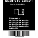 Wera Barra magnetica per bussole C Impaktor 1 Set di bussole per chiavi a cricchetto 1/2", chiave combinata   Nero/Verde