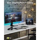 goobay Cavo DisplayPort 2.0/2.1 Slim argento/Nero