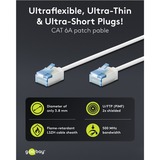 goobay Cavo patch ultraflessibile Cat.6a slim, U/FTP bianco
