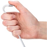 goobay Cavo tessile USB 2.0 supersoft, connettore USB-C > connettore USB-C bianco