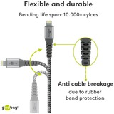 goobay cavo adattatore USB 2.0, connettore USB-A > connettore Lightning grigio/Argento