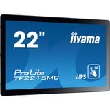 iiyama ProLite TF2215MC-B2 Monitor PC 54,6 cm (21.5") 1920 x 1080 Pixel Full HD LED Touch screen Multi utente Nero, Monitor LED Nero, 54,6 cm (21.5"), 1920 x 1080 Pixel, Full HD, LED, 14 ms, Nero