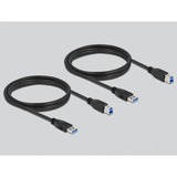 DeLOCK 11495 dati del computer switcher, Commutatore USB 5 Gbit/s, Nero, Plastica, 106 mm, 56 mm, 25 mm