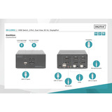 Digitus Switch KVM DisplayPort 2x 1 Nero