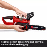 EINHELL GE-LC 18 Li Solo Sega a Catena Batteria e Senza Caricabatteria, Rosso/Nero, 0 W, 0 V rosso/Nero, Rosso/Nero, 0 W, 0 V