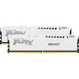 Kingston FURY FURY Beast 64 GB 5200 MT/s DDR5 CL40 DIMM (Kit da 2) White XMP, Memoria bianco, 64 GB, 2 x 32 GB, DDR5, 288-pin DIMM