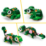 LEGO Creator 3 in 1 Tartaruga con Ninfea, Giochi di costruzione Animale Giocattolo Trasformabile in Camaleonte o Rana, Regalo 7+ Anni, Set da costruzione, 7 anno/i, Plastica, 124 pz, 176 g