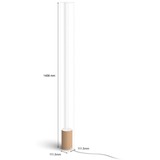 Philips Lampada da terra Signe gradient, Luce LED bianco/legno, Philips Hue White and Color ambiance Lampada da terra Signe gradient, Illuminazione intelligente a pavimento, Bluetooth/Zigbee, Bianco, LED, Alluminio, Legno, Lampadina/e non sostituibile/i