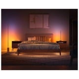 Philips Lampada da terra Signe gradient, Luce LED bianco/legno, Philips Hue White and Color ambiance Lampada da terra Signe gradient, Illuminazione intelligente a pavimento, Bluetooth/Zigbee, Bianco, LED, Alluminio, Legno, Lampadina/e non sostituibile/i