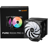 be quiet! Pure Rock Pro 3 LX Black Processore Raffreddatore d'aria 12 cm Nero 1 pz, raffreddamento CPU  Nero, Raffreddatore d'aria, 12 cm, 2000 Giri/min, 105,1 m³/h, Nero