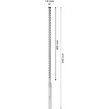 Bosch Expert Punta per martelli SDS Max-8X, Trapano Martello perforatore, Hammer drill bit, 1,4 cm, 540 mm, Cemento, Pietra, 40 cm