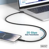 Digitus Cavo di collegamento in silicone USB4 Gen 2x2 USB-C > USB-C Nero
