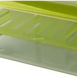 Emsa CLIP & GO XL Contenitore per il pranzo 1,3 L Verde, Trasparente 1 pz, Scatola per il pranzo trasparente/Verde, Contenitore per il pranzo, Adulto, Verde, Trasparente, Monocromatico, Quadrato, Germania