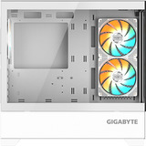 GIGABYTE C201 Panoramic Ice, Chassis Tower bianco, m-ATX, supporto radiatore da 360 mm, 3 ventole preinstallate, USB 3.0, supporto RGB Fusion, Midi Tower, PC, Bianco, micro ATX, Mini-ITX, Vetro, Plastica, Acciaio, Gaming