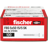 fischer Vite per calcestruzzo FBS 5x50 15/5 testa svasata TX 
