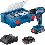 Bosch GSR 18V-45 Professional 500 Giri/min Senza chiave 900 g Nero, Blu, Trapano avvitatore blu/Nero, Trapano con impugnatura a pistola, Senza chiave, Nero, Blu, 1,3 cm, 500 Giri/min, 1,5 mm