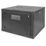 Digitus Alloggiamento a parete serie Unique - 600x600 mm (L x P), IT armadio Nero, Da parete, 7U, 100 kg, Lucchetti, Griglie, Nero