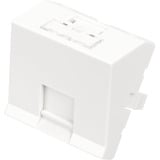 Digitus Piastra frontale 1 porta, 45x45mm, angolata, Copertura bianco