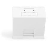 Digitus Piastra frontale 1 porta, 45x45mm, angolata, Copertura bianco