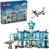 LEGO City aeroporto con aereo, Giochi di costruzione Modello con Terminal, Aeroplano, 9 Minifigure e Accessori, Regalo Bambini 8+, Set da costruzione, 8 anno/i, Plastica, 887 pz, 2 kg