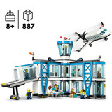 LEGO City aeroporto con aereo, Giochi di costruzione Modello con Terminal, Aeroplano, 9 Minifigure e Accessori, Regalo Bambini 8+, Set da costruzione, 8 anno/i, Plastica, 887 pz, 2 kg