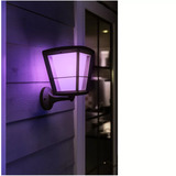 Philips White & Color Ambiance Econic Outdoor lampada da parete da terra, Luce LED Nero