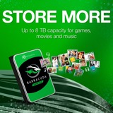 Seagate Barracuda 6TB disco rigido interno 5400 Giri/min 256 MB 3.5" Serial ATA III, Hard-disk 6 TB, 5400 Giri/min, 256 MB, 3.5", Serial ATA III