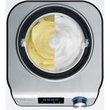 Severin Macchina per il ghiaccio compatta e preparatore di yogurt EZ 7407, Gelatiera Nero (opaco)/Argento