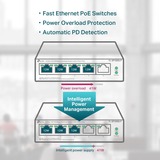 TP-Link TL-SF1005LP switch di rete Non gestito Fast Ethernet (10/100) Supporto Power over Ethernet (PoE) Nero, Interruttore Non gestito, Fast Ethernet (10/100), Full duplex, Supporto Power over Ethernet (PoE)