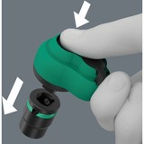 Wera 8010 B Zyklop Comfort Cricchetto, 3/8", Pistola Nero/Verde