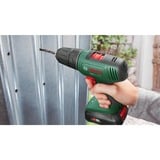 Bosch Easy Drill 18V-40 1630 Giri/min Senza chiave 1,3 kg Nero, Verde, Trapano avvitatore verde/Nero, Trapano con impugnatura a pistola, Senza chiave, Senza spazzola, Nero, Verde, 1,3 cm, 1630 Giri/min