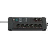 Brennenstuhl Multipresa Premium-Line 8 vie Duo, Ciabatta Nero