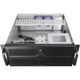 Chieftec UNC-409S-B computer case Supporto Nero 400 W, Server case Nero, Supporto, Nero, ATX, micro ATX, SECC, 4U, 14 cm