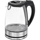Clatronic Bollitore d'acqua in vetro WKS 3744 G Nero/Argento