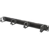Digitus Porta accessori, Instradamento dei cavi Nero, Pannello di gestione del cavo, Nero, Acciaio, 1U, 19", Turchia