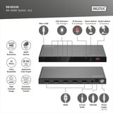 Digitus Switch HDMI 8K, 4x1 Nero