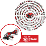 EINHELL Smerigliatrice angolare a batteria professionale TP-AG 18/125 CE Q Li - Solo, 18 Volt rosso/Nero