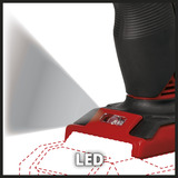 EINHELL Trapano avvitatore a percussione professionale a batteria TP-CD 18/50 Li-i BL Solo, 18Volt, Cordless rosso/Nero