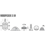High Peak Tenda a cupola Woodpecker 3 LW verde/Rosso