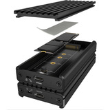 ICY BOX IB-1917M-C32a Custodia M.2 NVMe SSD, Disk enclosure Nero