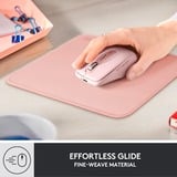 Logitech Mouse Pad Studio Series Rosa, Tappetino per mouse rosa, Rosa, Monocromatico, Nylon, Poliestere, Gomma, Barra appoggiaferro antiscivolo