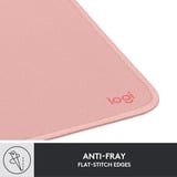 Logitech Mouse Pad Studio Series Rosa, Tappetino per mouse rosa, Rosa, Monocromatico, Nylon, Poliestere, Gomma, Barra appoggiaferro antiscivolo