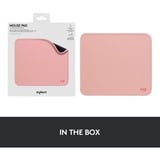 Logitech Mouse Pad Studio Series Rosa, Tappetino per mouse rosa, Rosa, Monocromatico, Nylon, Poliestere, Gomma, Barra appoggiaferro antiscivolo