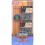 MGA Entertainment Creative Construction Wood, Nails and Screw Bundle, I ragazzi di attrezzo Nails and Screw Bundle, 3 anno/i