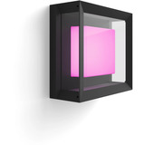 Philips White & Color Ambiance Econic Outdoor applique da parete quadrata, Luce LED Nero